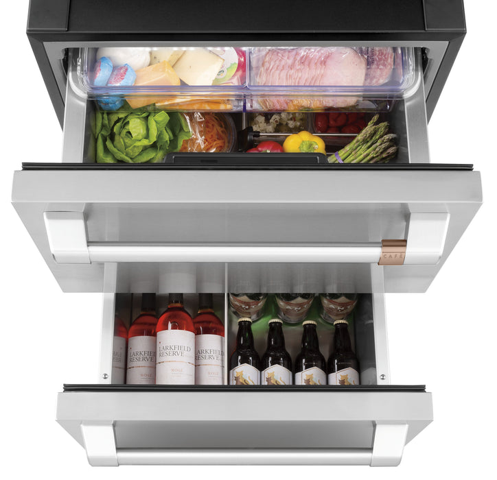 Cafe 24\" 5.7 Cu. Ft. Dual Drawer Refrigerator - Stainless - CDE06RP2NS1