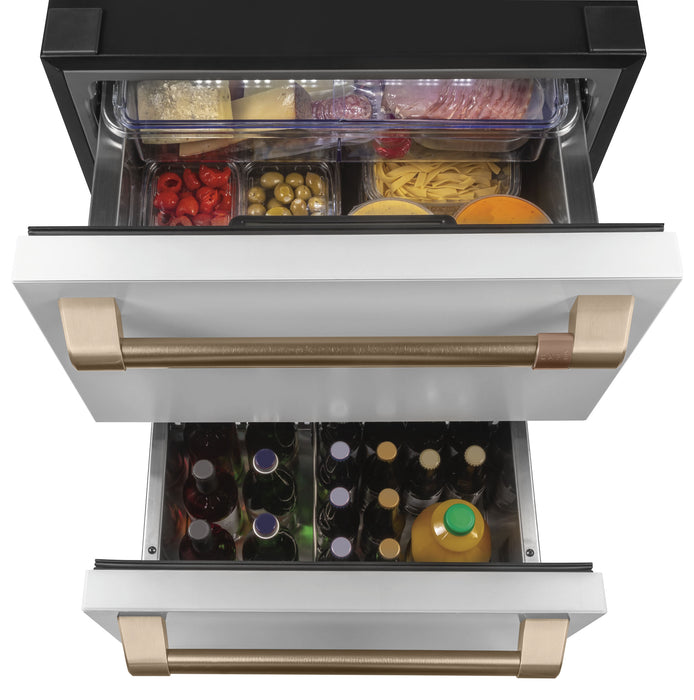 Cafe 24\" 5.7 Cu. Ft. Dual Drawer Refrigerator - Matte White - CDE06RP4NW2