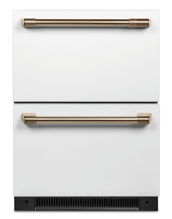 Cafe 24\" 5.7 Cu. Ft. Dual Drawer Refrigerator - Matte White - CDE06RP4NW2