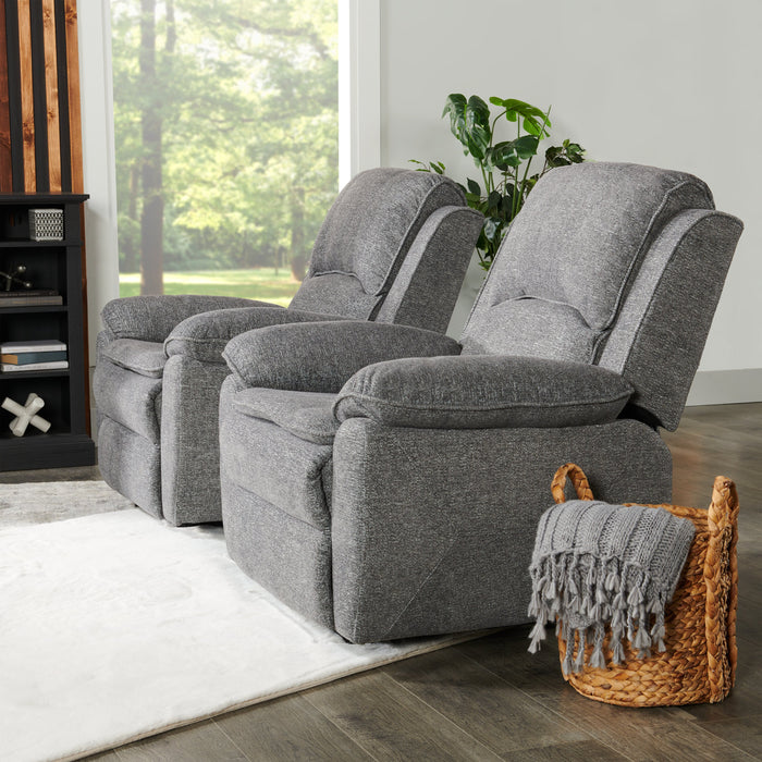 Chandler 37\" Chenille Fabric Reclining Chair - Grey