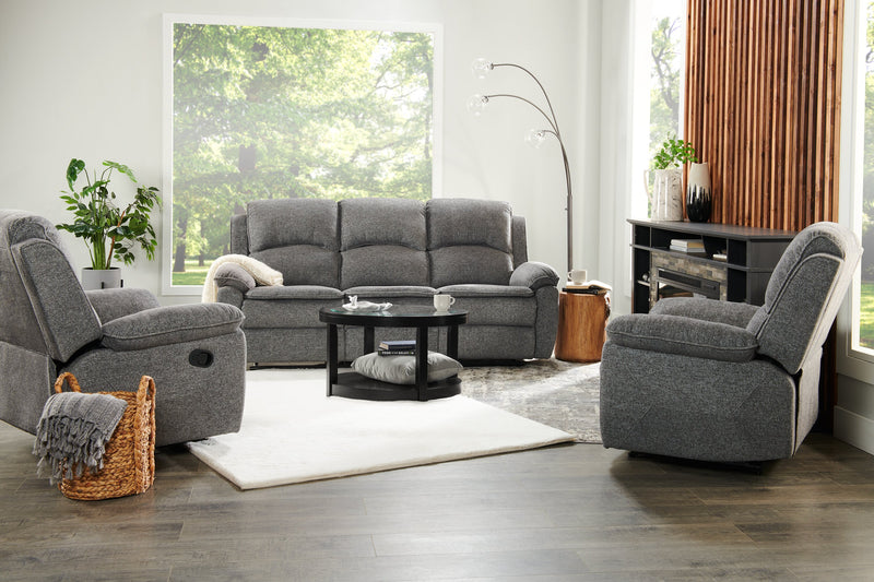 Chandler 37\" Chenille Fabric Reclining Chair - Grey