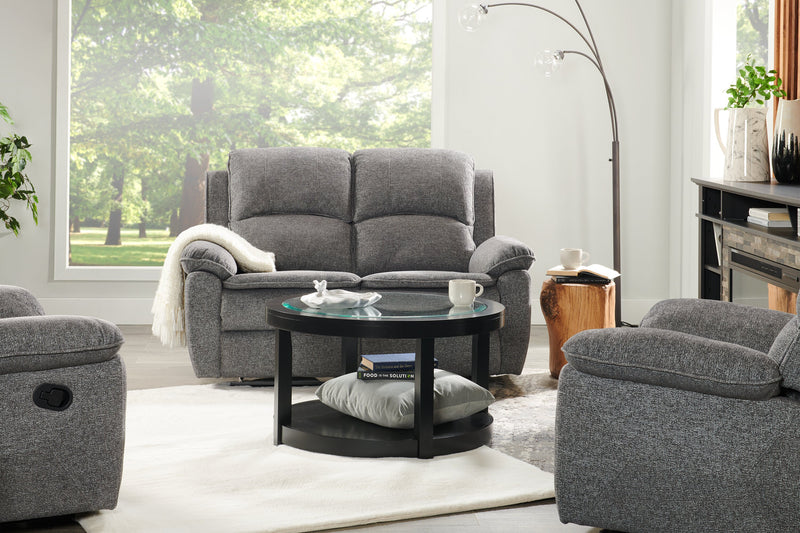 Chandler 60\" Chenille Fabric Reclining Loveseat - Grey