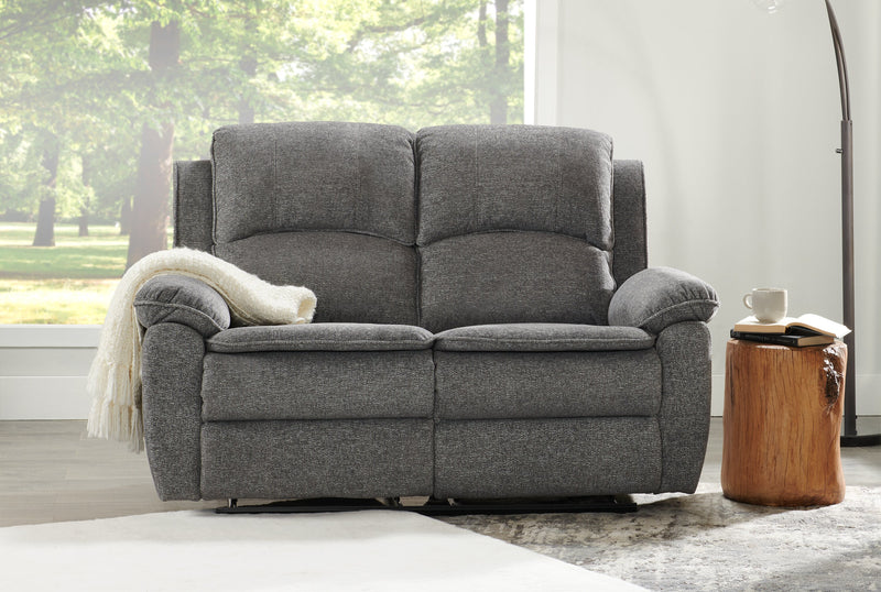Chandler 60\" Chenille Fabric Reclining Loveseat - Grey