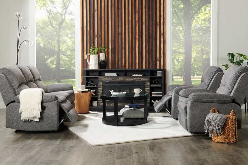 Chandler 82\" Chenille Fabric Reclining Sofa - Grey