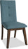 ["Chelsea Dining Chair with Linen-Look Fabric - Aqua Blue"]