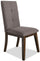 ["Chelsea Dining Chair with Linen-Look Fabric - Brown"]