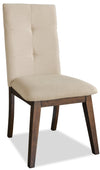 ["Chelsea Dining Chair with Linen-Look Fabric - Taupe"]