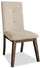 ["Chelsea Dining Chair with Linen-Look Fabric - Taupe"]
