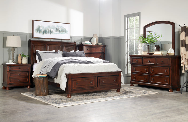 Chelsea Bedroom 7-Drawer Dresser, 60\"W x 38\"H - Cherry Brown
