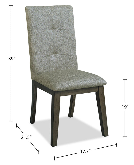 Chelsea Dining Chair with Linen-Look Fabric - Grey