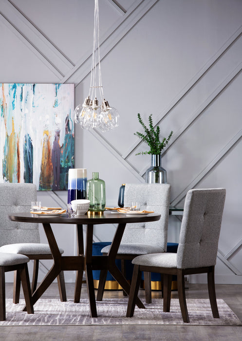 Chelsea Dining Table, 48\"W Round - Grey/Brown