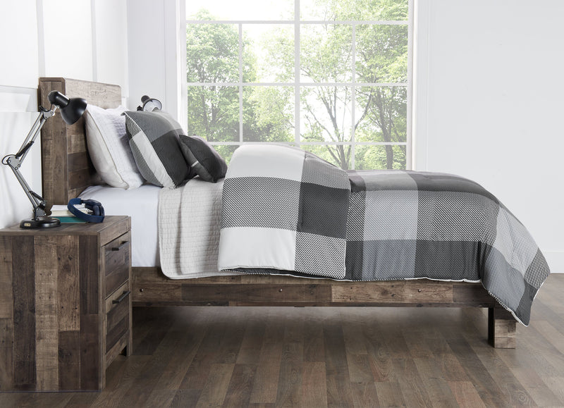 Charlie 3-Piece Twin Comforter Set - Grey