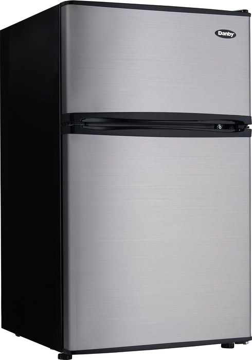 Danby 18.9\" 3.2 Cu. Ft. Top-Mount Mini Fridge - Stainless Steel - DCR031B1BSLDD