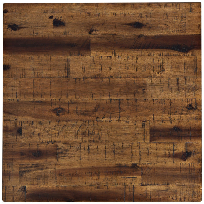 Galeveston 22\" Rustic End Table with Shelf - Brown Woodgrain Wood