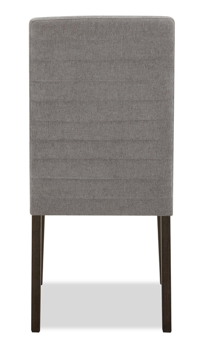 Cora Dining Chair with Polyester Fabric - Grey