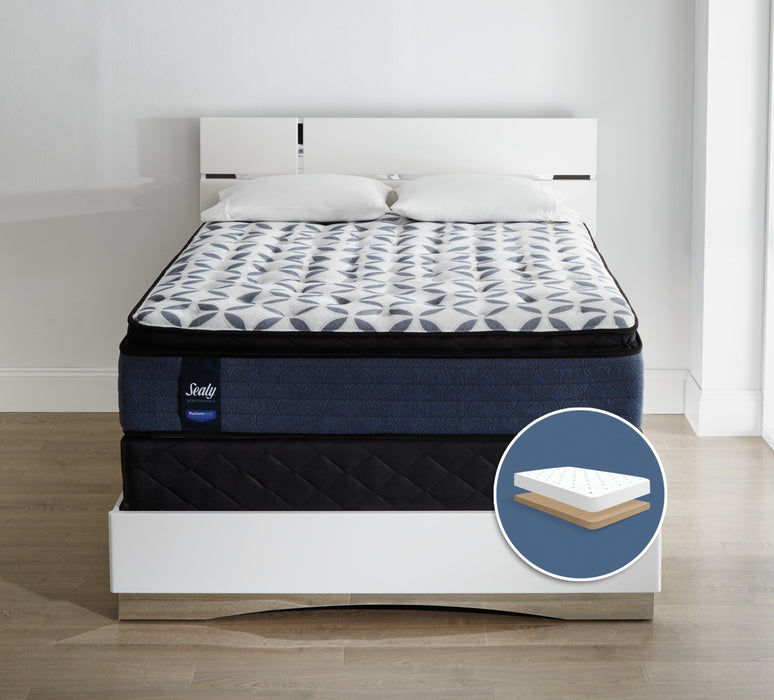 Sealy Posturepedic Kingsmill Pillow-Top Plush Low-Profile Queen Mattress Set