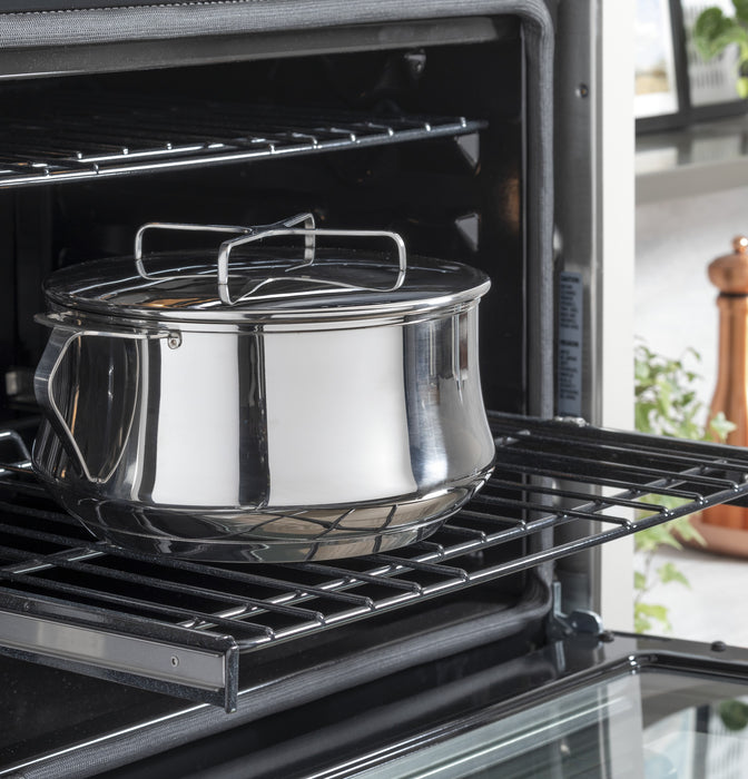 Cafe 30\" 5 Cu. Ft. Electric Wall Oven with True European Convection with Self Clean Racks - Stainless - CTS70DP2NS1