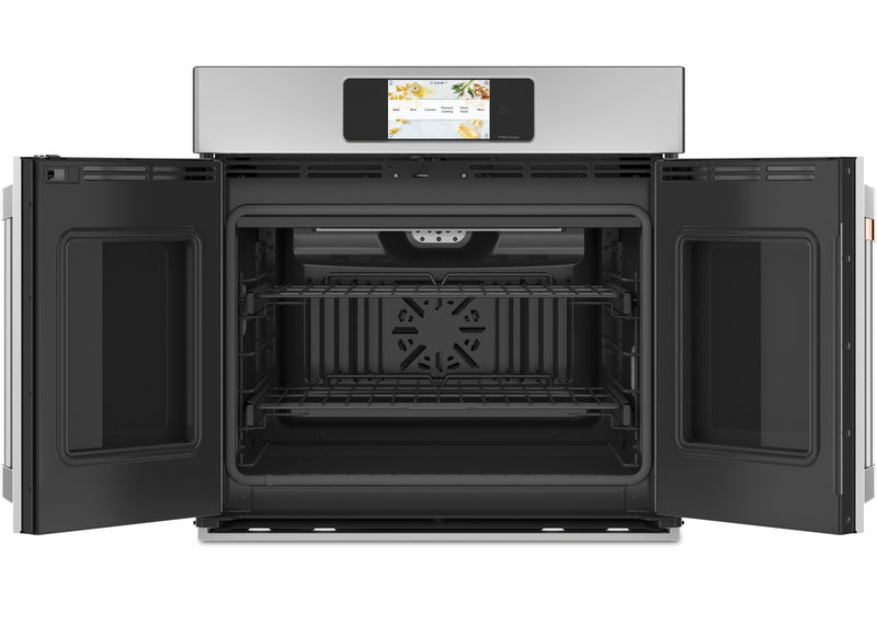 Cafe 30\" 5 Cu. Ft. Electric Wall Oven with True European Convection French Door - Stainless - CTS90FP2NS1