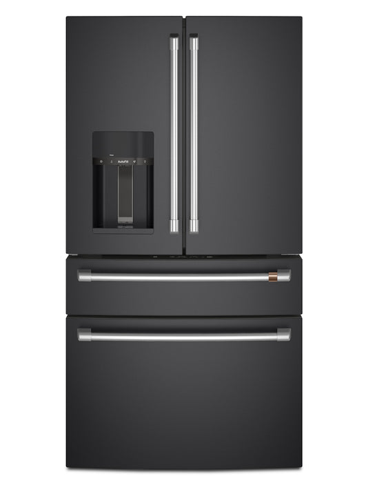 Cafe 36\" 27.8 Cu. Ft. French-Door Refrigerator - Matte Black - CVE28DP3ND1