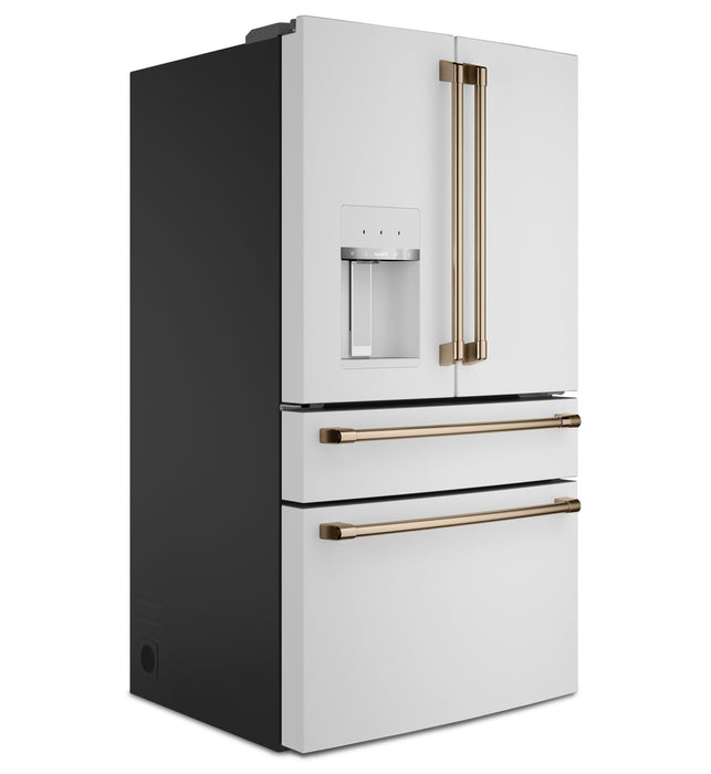 Cafe 36\" 27.8 Cu. Ft. French-Door Refrigerator - Matte White - CVE28DP4NW2