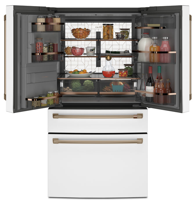 Cafe 36\" 27.8 Cu. Ft. French-Door Refrigerator - Matte White - CVE28DP4NW2