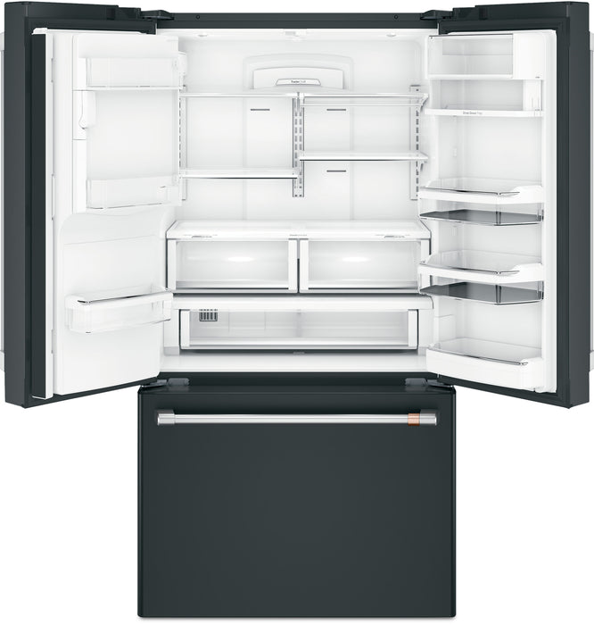 Cafe 36\" 22.2 Cu. Ft. French-Door Refrigerator - Matte Black - CYE22TP3MD1