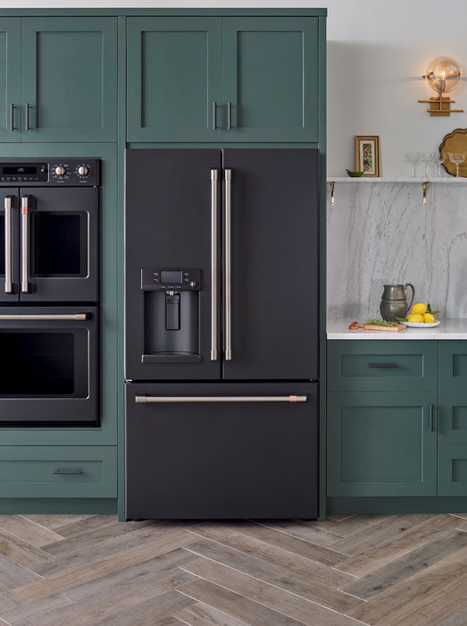 Cafe 36\" 22.2 Cu. Ft. French-Door Refrigerator - Matte Black - CYE22TP3MD1
