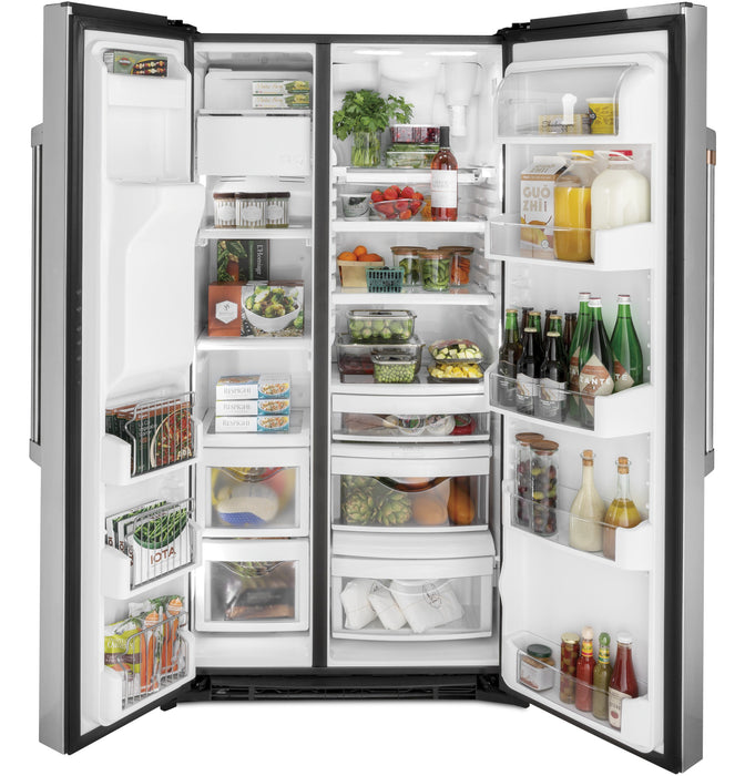 Cafe 36\" 21.9 Cu. Ft. Side-by-Side Refrigerator - Stainless - CZS22MP2NS1