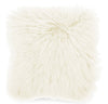 Mongolian 16\" Square Accent Pillow - White