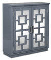 Darci 31.5\" Accent Cabinet with Mirrored Doors - Grey