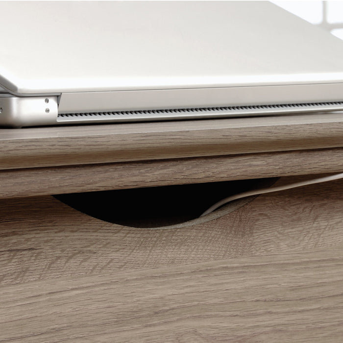 Davon 59.05\" Executive Office Desk with 2-Drawers & Cabinet - Salt Oak 