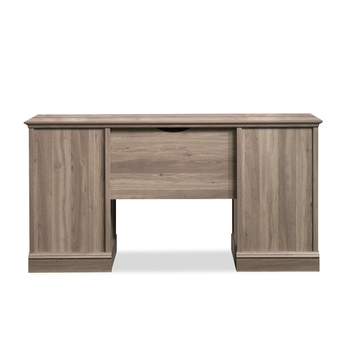 Davon 59.05\" Executive Office Desk with 2-Drawers & Cabinet - Salt Oak 