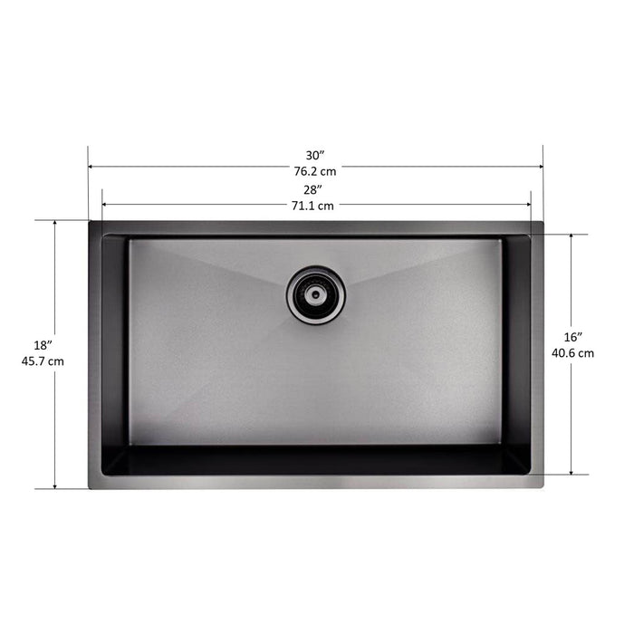 Ancona Prestige Series 30\" Undermount Residential Kitchen Sink - AN-3310