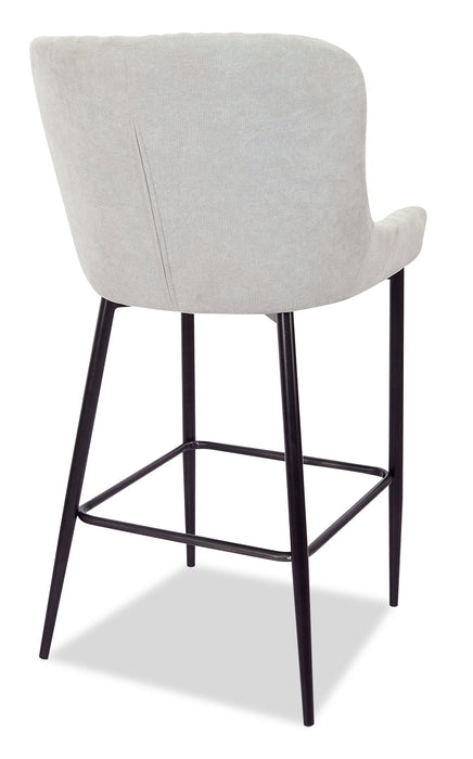 Demi Counter-Height Stool with Velvet-Like Fabric, Metal - Taupe