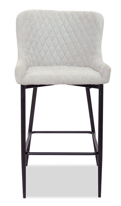 Demi Counter-Height Stool with Velvet-Like Fabric, Metal - Taupe