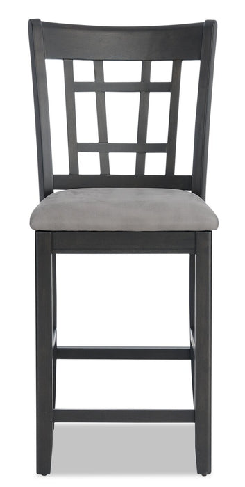 Dena Counter-Height Dining Chair with Vegan-Leather Fabric - Grey