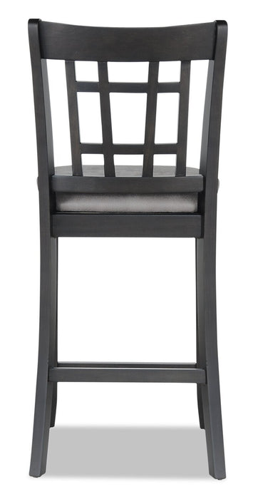 Dena Counter-Height Dining Chair with Vegan-Leather Fabric - Grey