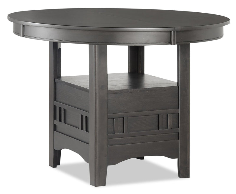 Dena Dining Table with 42-60\"W Extension, Round  - Grey