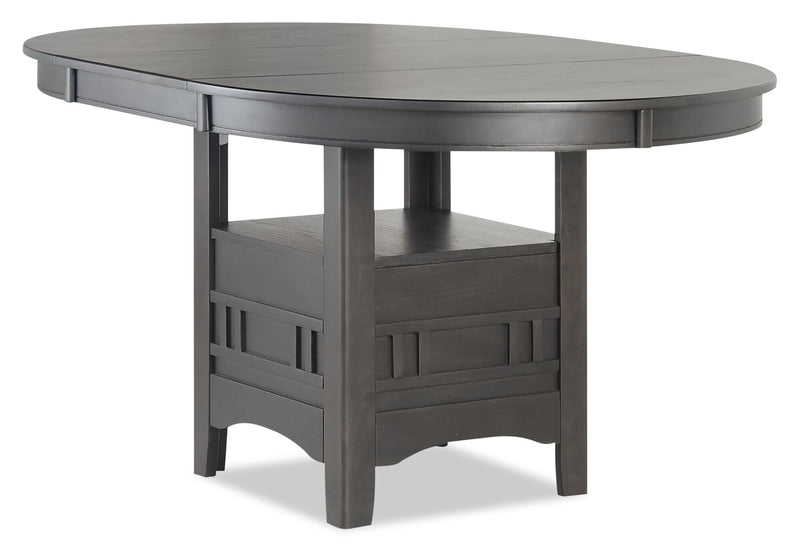 Dena Dining Table with 42-60\"W Extension, Round  - Grey
