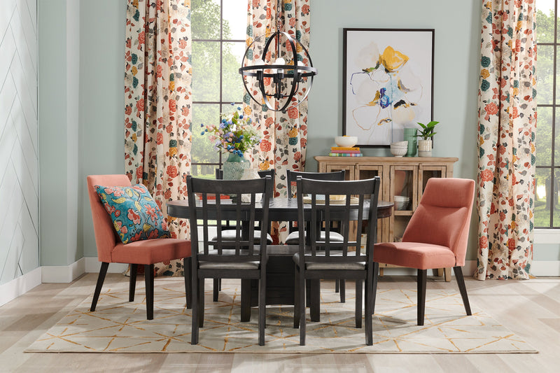 Dena Dining Table with 42-60\"W Extension, Round  - Grey