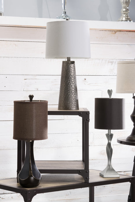 Mountain Breeze 25\" Idustrial Bronzed Finish Table Lamp