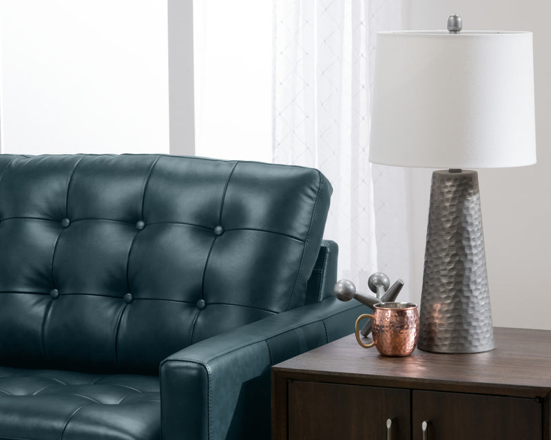 26\" Vintage Hammered Metal Table Lamp