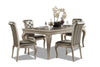 ["Diva 5pc Dining Set with Table & 4 Chairs, 66-84\"W Extension - Silver Grey"]