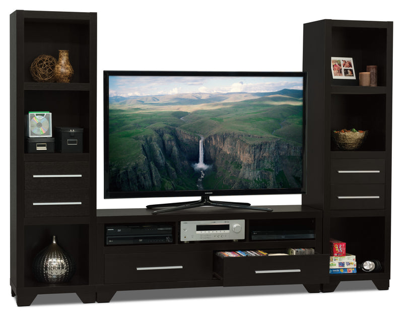 Glendale 3-Piece Entertainment Centre with Storage and Cable Management for TVs up to 65\"- Espresso