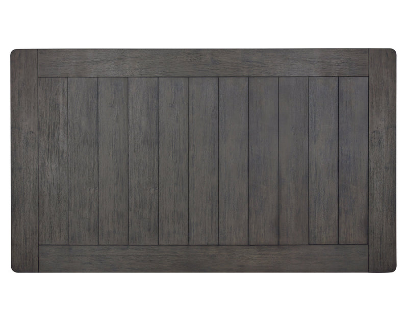 Echo 5pc Dining Table Set with Table & 4 Chairs, Storage Drawers, Trestle Base, 70\"W - White/Grey