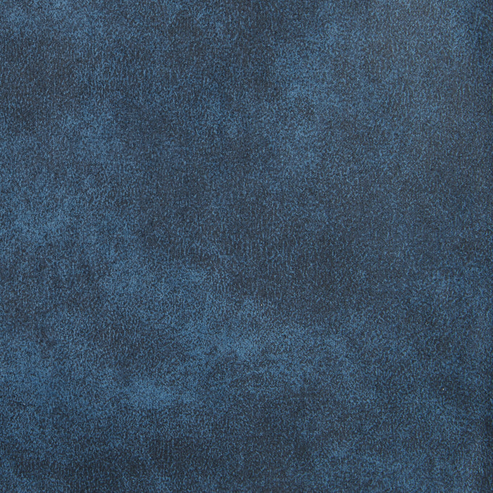 Eden Dining Chair with Linen-Look Fabric, Metal - Blue