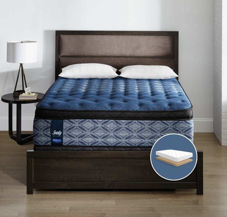 Sealy Posturepedic Plus Mornington Medium Euro Pillow-Top Low-Profile King Mattress Set