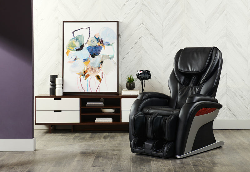 Panasonic Urban Collection 48.1\" High-Quality Synthetic Leather Massage Power Reclining Chair - Black