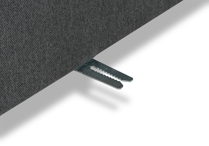 Scott Living Evolve Modular 5-Piece Linen-Look Fabric Armless Sectional with Feather Down Cushions - Charcoal Grey