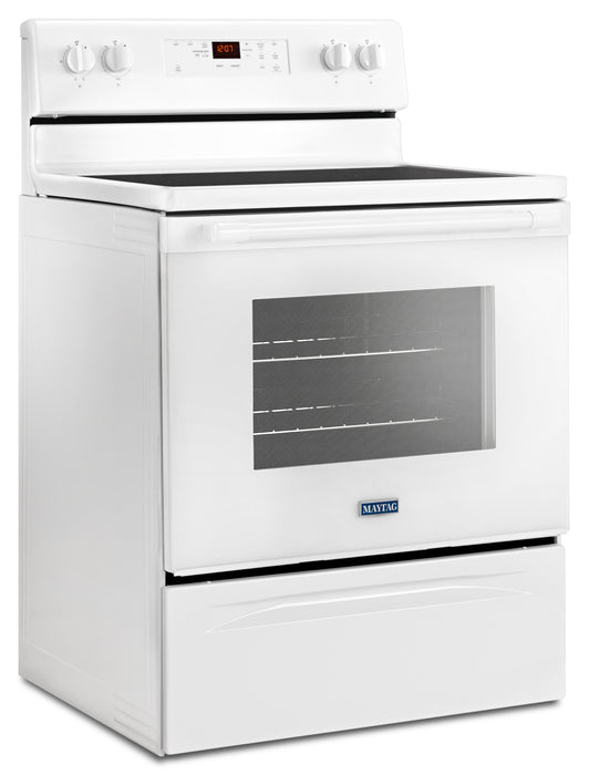 Maytag 5.3 Cu. Ft. Electric Range with AquaLift® and Self-Clean - White - YMER6600FW